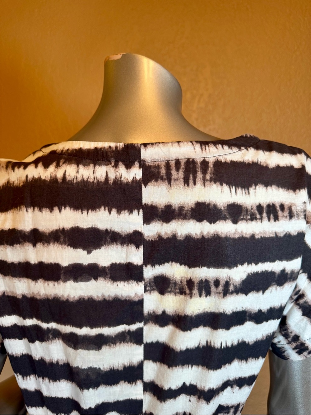 Max Mara Weekend Brown & Cream Tiger Stripe Lightweight Cotton Knee length Dress - Picture 8 of 15